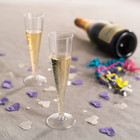 36 x Champagne Flutes 135ml Clear Plastic Wedding Party Glasses Reusable & Safe