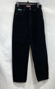 Empyre Tori Women's Black Corduroy Straight Leg Pants Sz 26x30