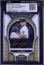 2023 Topps Tier One #PPA-SGR Sonny Gray Prime Performers Gold Ink Auto Card #1/1