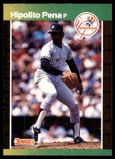 Hipolito Pena 1989 Donruss #598 Yankees MLB READ FREE SHIPPING AutographDen