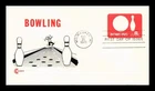 DR JIM STAMPS US COVER BOWLING EMBOSSED ENVELOPE FDC COVER CRAFT CACHET