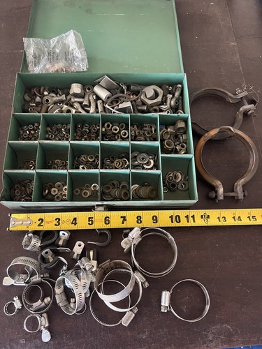 Aircraft Hardware Lot AN Nuts Bolts Washers Adel Clamps Hose Clamps Aviation