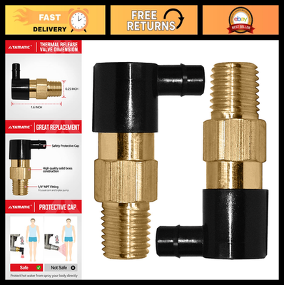 #ad Heavy Duty Thermal Release Valve for Pressure Washer Pumps 1 4quot; NPT Solid Bras $29.99
