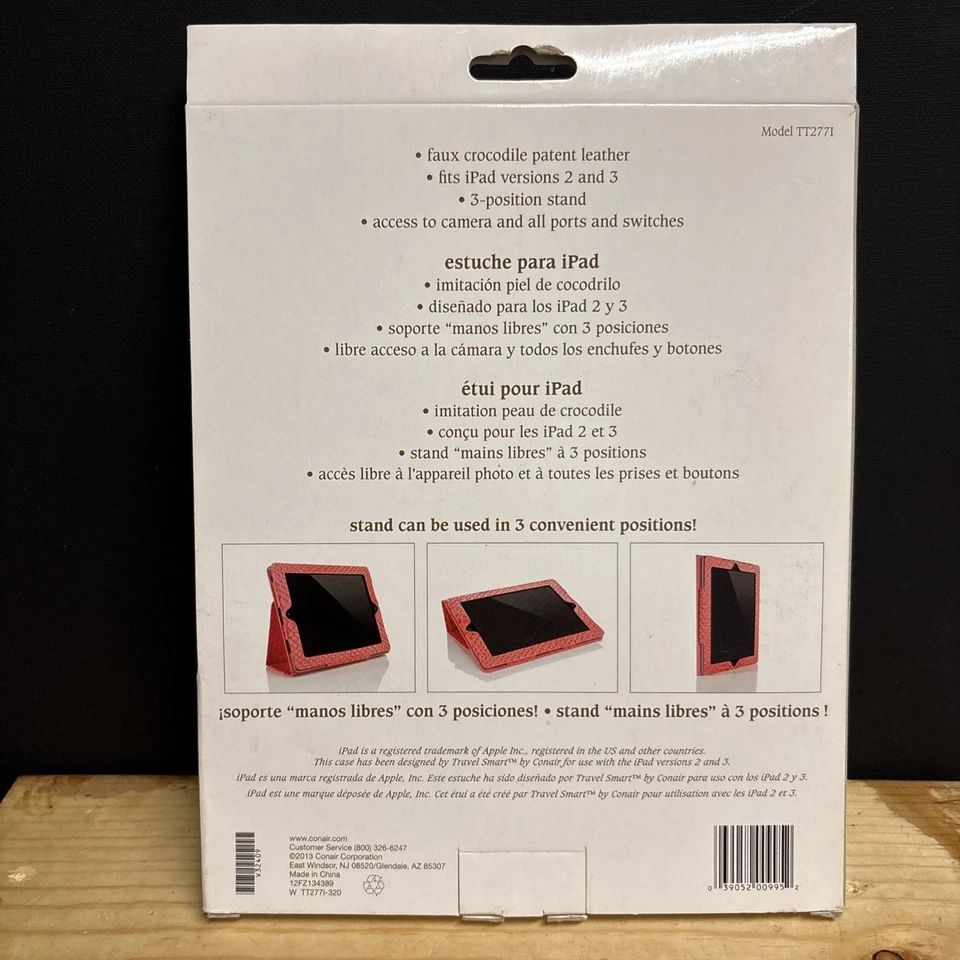 iPad Conair Travel Smart TT277I Carrying Case  Tablet Faux Crocodile-NEW - Image 3 of 4