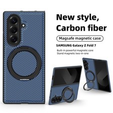 For Samsung Z FOLD7 Shockproof Phone Case Z FOLD6/5 Carbon Fiber Magnetic Cover