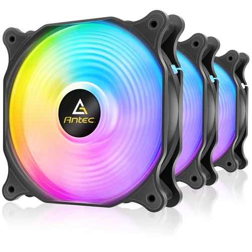 Antec RGB Fans, PC Fans, 120mm Fan, 120mm Case Fan 3 Packs, Case Fans 3-Pin 5V A