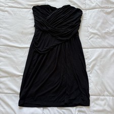 Strapless Mini Dress Womens Medium Black Gothic Grunge Dainty Feminine Romantic