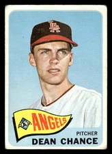 1965 TOPPS DEAN CHANCE 140 VG BASEBALL LOS ANGELES ANGELS