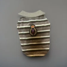 Dog Designer Polo Top Golf Sparkly Velvet  S M