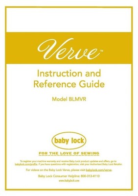 Baby Lock Verve BLMVR Owners Instructions User Guide Manual COLOR COPY Reprint