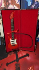 Miniature mini Cherry Red Electric Guitar Replica In Black Case