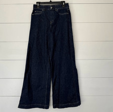 Spanx Women  s Medium Wide Leg Denim Pull on Jeans