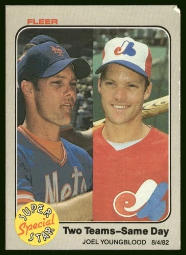 Two Teams Same Day [Joel Youngblood] #641 1983 Fleer card