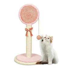 Cat Scratching Post for Indoor Cats Adults Cute Lollipop Scratcher with Sisal