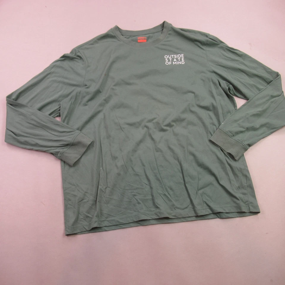 Camisa Merrell Para Hombres 2XL Cuello Redondo Manga Larga Ligera Exterior Verde Foto 2 de 4