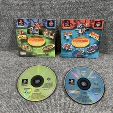 PS1 Pizza Hut Powered PlayStation Demo Game Disc 1 & 2  Tested Working EUC Spyro