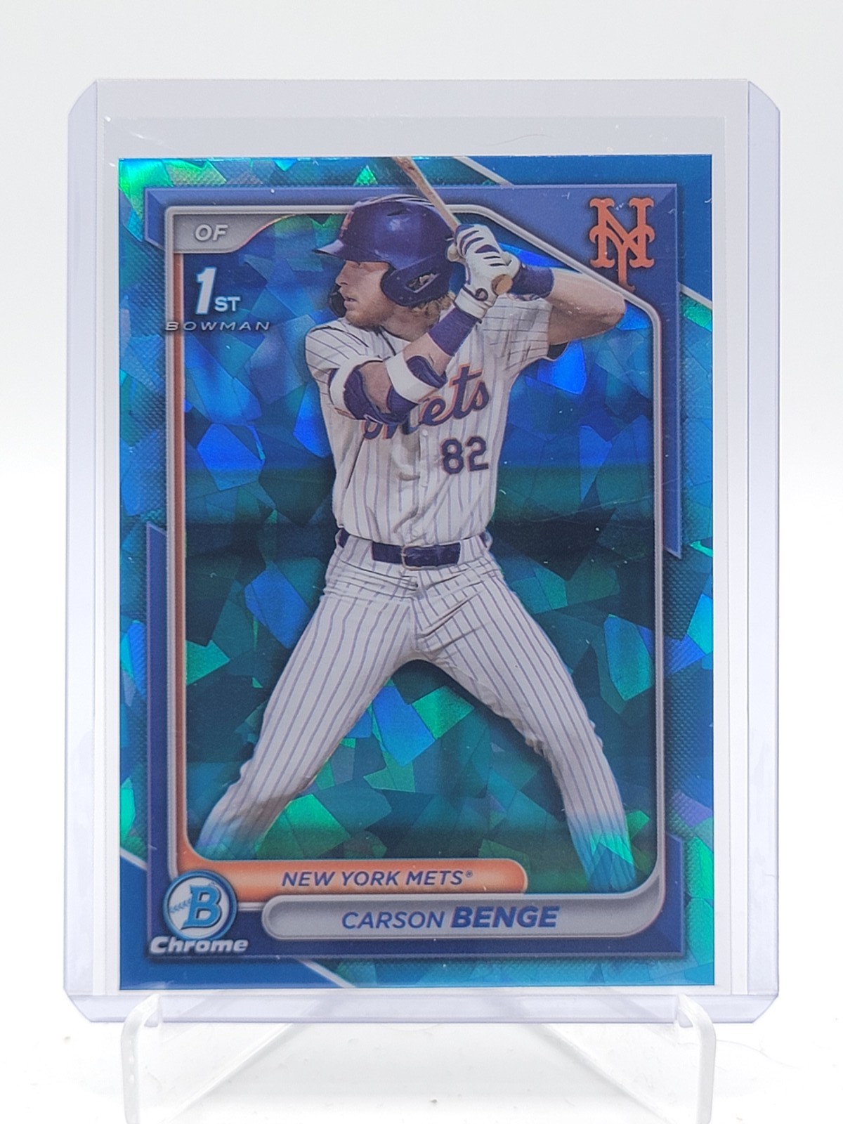 CARSON BENGE 2024 BOWMAN CHROME BLUE SAPPHIRE  1ST ROOKIE #BDC-28 Q0566
