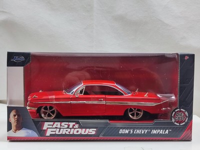 Jada 1/24 1961 Fast and Furious Doms Chevrolet Impala Sportwagen Modell Neu 