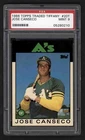 1986 Topps Traded Tiffany Jose Canseco Rookie #20T PSA 9 MINT Athletics RC
