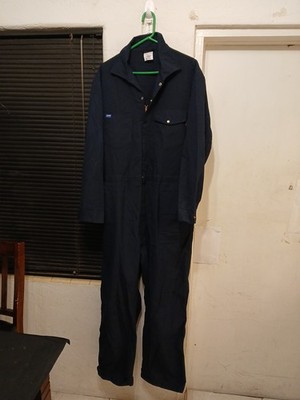 Workrite FR Coveralls Mens 50 L Navy Benchmark Workwear Mechanic