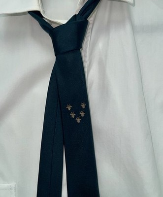 Vintage Dior Homme 4cm “5 Bees” Skinny Silk Tie – Hedi Slimane Era