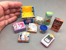 Mini Brands 9 Piece Set Display Shelf, Card Reader, 7 Boxes Toy Play Food Games