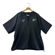 Evoshield Mens Black Short Sleeve Quarter Zip Pullover Jacket Athletic Top 2XL