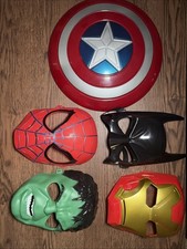 Marvel Play Masks and Shield 5 Pieces Featuring SpiderMan, Hulk, Batman And More