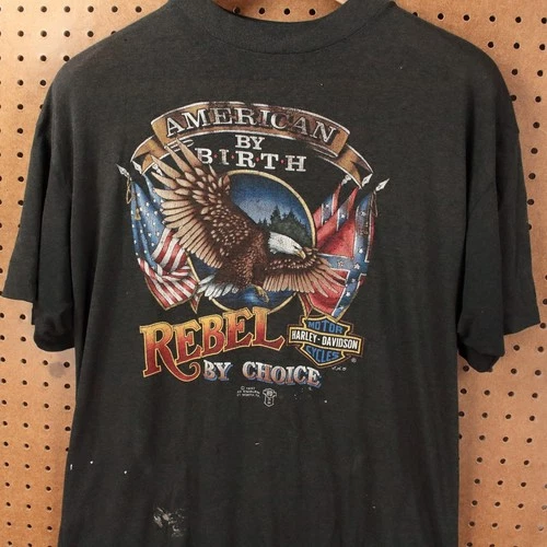 3D EMBLEM Rebel By Choice t-shirt XL 80s single sti 1980s vintage concert t-shirt, vintage, size XL, single stitch, B+ condition