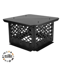 Square Chimney Cap Flue Caps Outdoor Fireplace Chimney Cover Black 14"x14"
