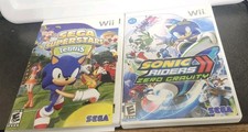 Sega All-Stars Tennis (Nintendo Wii, 2007) & Manual~Sonic Zero Gravity No Manual