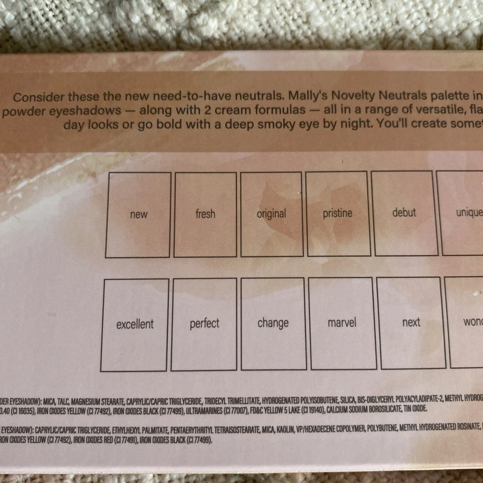 Mally NOVELTY NEUTRALS Cream + Powder EYESHADOW Palette Full Size | NEW w/ Box - Image 3 of 4