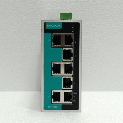 MOXA EDS-208A Industrielle Unmanaged Ethernet Schalter 8-Port 12/24/48VDC Used