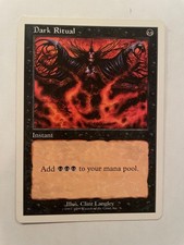 Dark Ritual Common Fifth Edition Magic: The Gathering Lightly Played