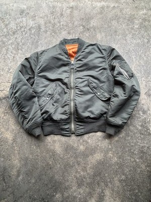 70s True Vintage A1 Alpha Bomber Reversible USAF Flight Jacket Talon Zip Size M