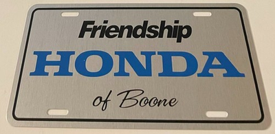 #ad Friendship Honda of Boone Dealership Booster License Plate North Carolina Dealer $29.99