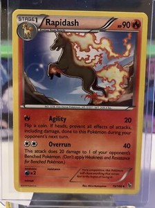Pokemon TCG Rapidash XY Flashfire 15/106 Regular Uncommon Card LP