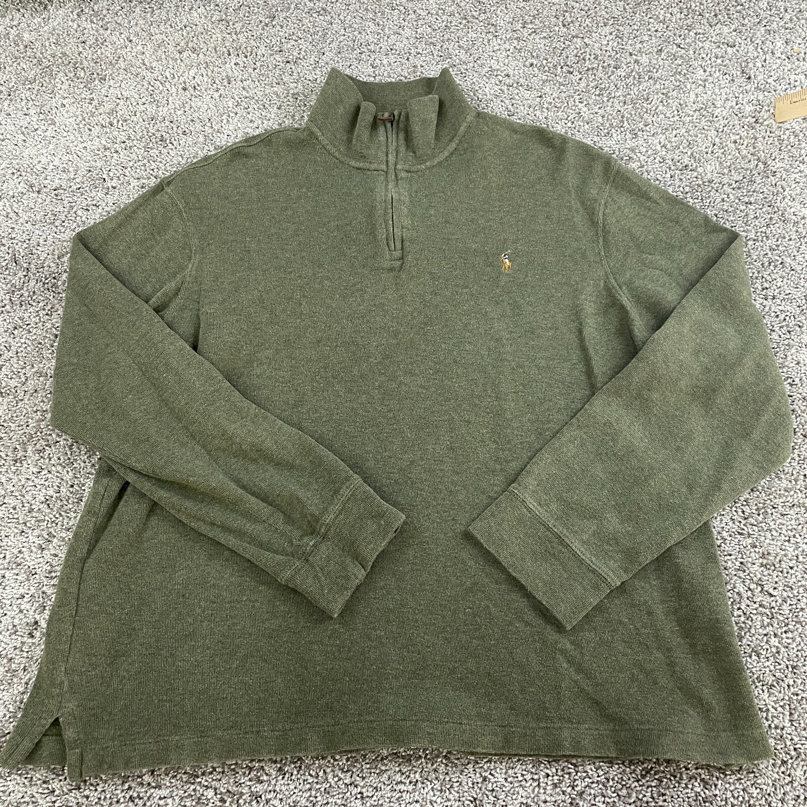 Maglione polo Ralph Lauren adulto extra large felpa pony verde uomo A49