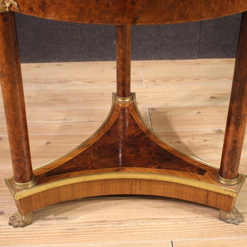 Side table Empire antique style furniture marble top golden bronze 20th century - Picture 6 of 12