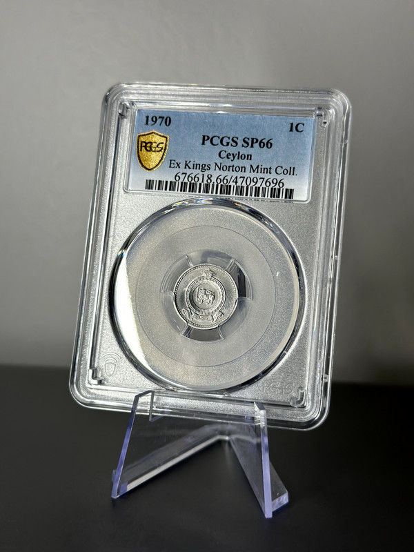 1970 Ceylon 1 Cent Coin PCGS SP66 Ex Kings Norton Mint Collection Proof