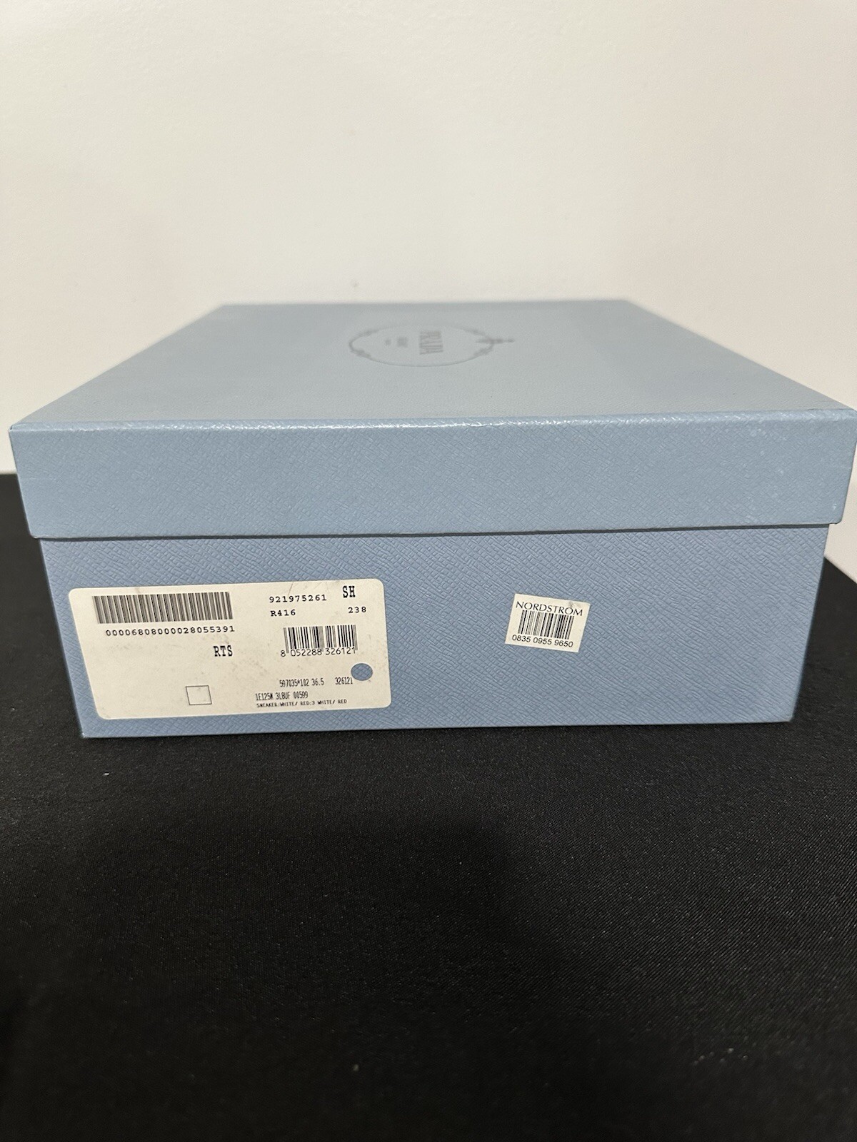 Prada White Leather Lace Up Sneakers image 2