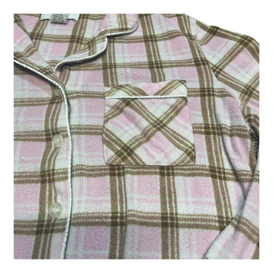 Karen Neuburger Pijama Rosa a Cuadros Conjunto para Dormir Pantalones Camisa Prendas para el torso Para Mujer’s M Prendas para Dormir Foto 4 de 4