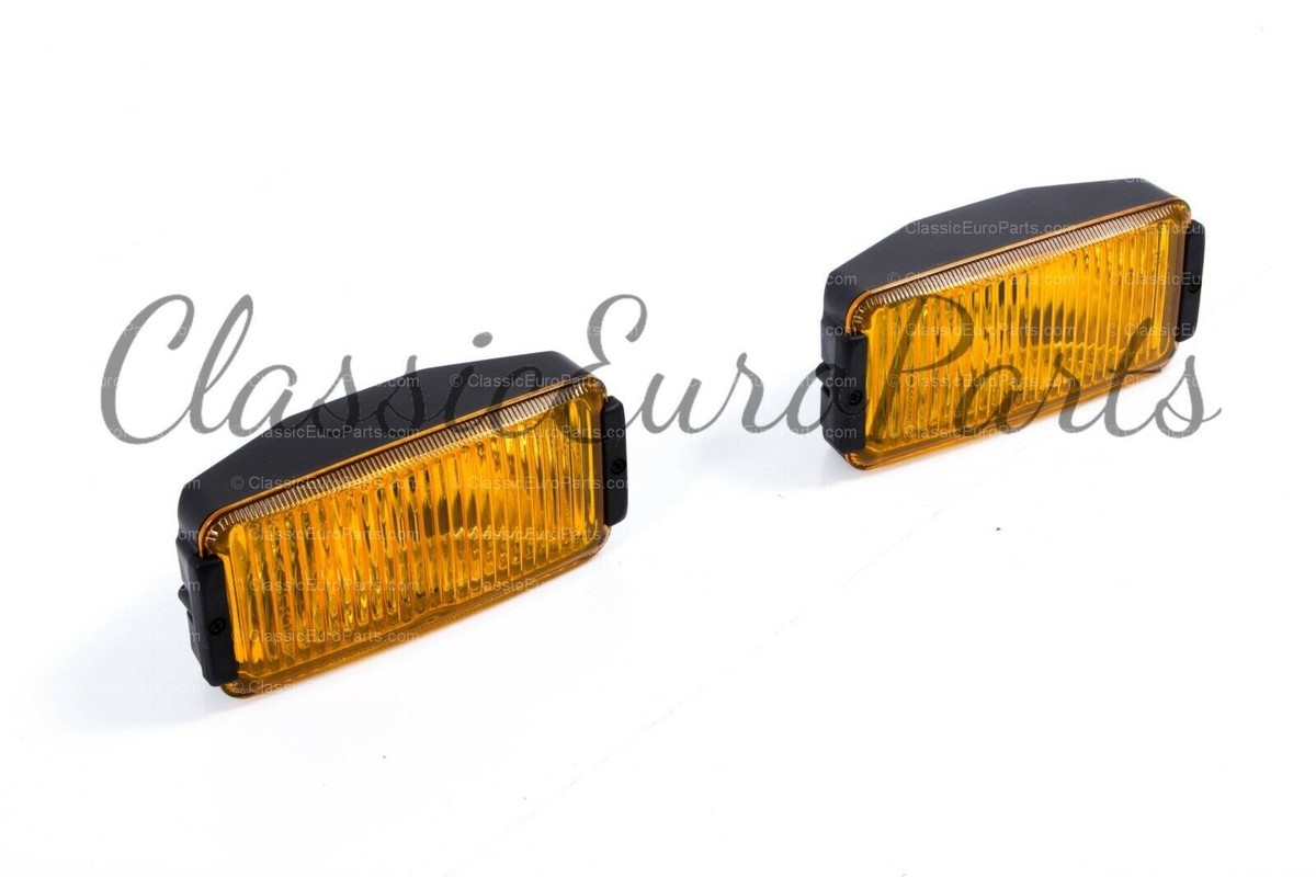 BMW E28 foglights YELLOW fog light set 520i 524D 524TD 525i 528e