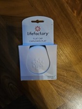 Lifefactory White Flat Cap for 8 oz Wide Mouth Neck Baby Bottles Screw Top Lid