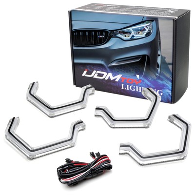 4pc M-Stye Acrylic LED Headlight Halos For BMW X Series OEM LED/Xenon Headlights