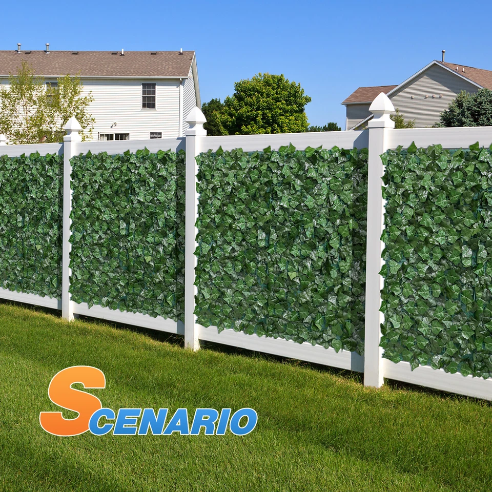 6ft Artificial Hedge Faux Ivy Leaves Privacy Fence Screen Garden Home Wall Decor - Image 4 of 4