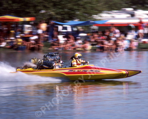 DRAG RACING DRAG BOAT PHOTO TOP FUEL HYDRO TIM MORGAN MORGAN'S FLYING MACHINE