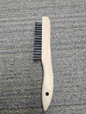 (QTY 6) Power Torque Tools Wire Brush PTT1023 4 x 16 Carbon Steel Shoe Handle