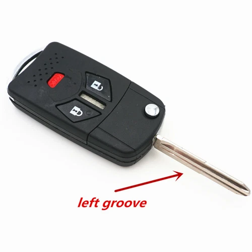 For Mitsubishi Lancer Outlander Eclipse 3 Buttons Flip Remote Key Shell Case Fob - Foto 8 di 10