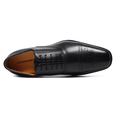 US11 CHAMARIPA Elevator Shoes For Men Black Oxford Dress height heels Shoes 9cm CHAMARIPA Men main image 3